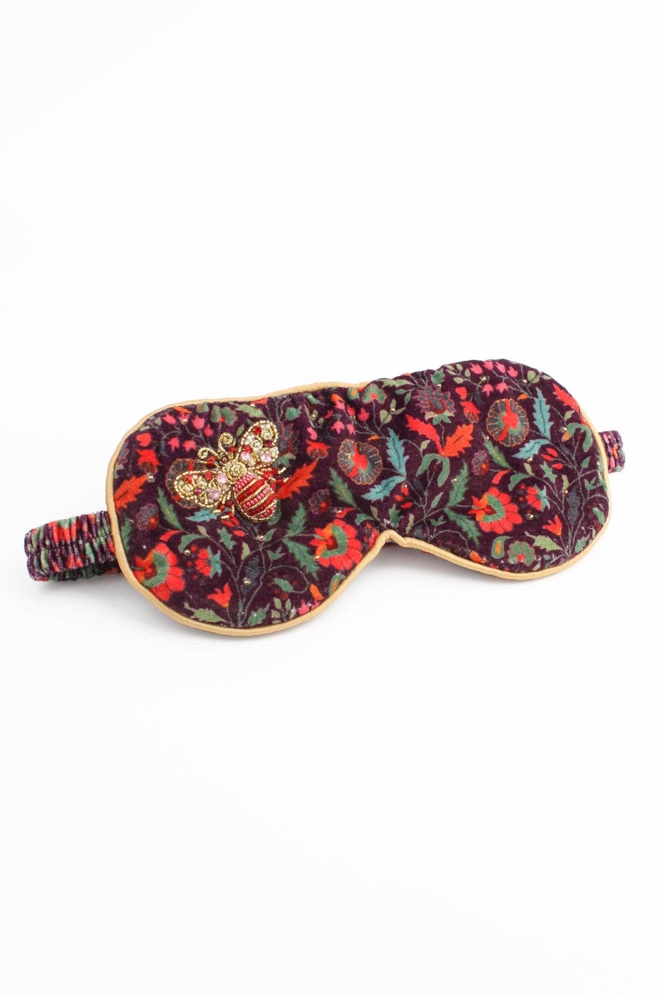 PINK & GOLD BEE PATTERNED SLEEP EYE MASK - Maison and Mer