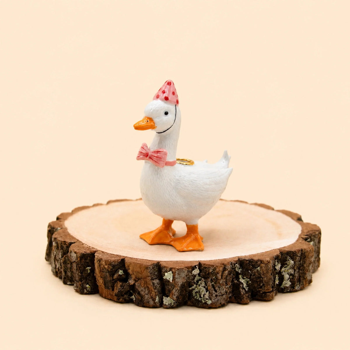 Pink Goose Cake Topper | Porcelain Party Animal | Candle Holder