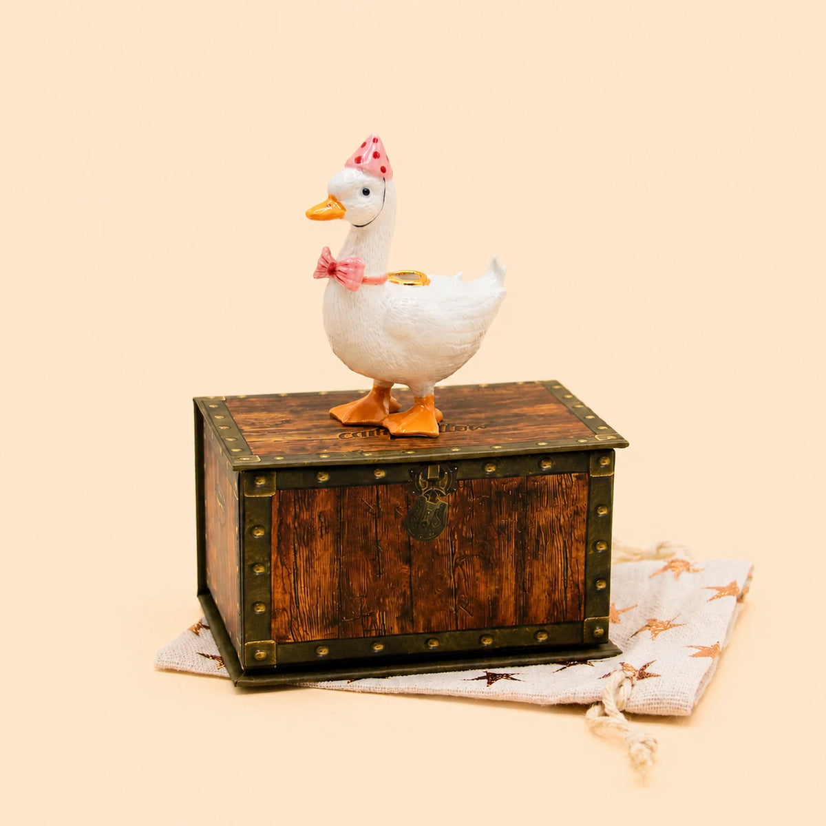 Pink Goose Cake Topper | Porcelain Party Animal | Candle Holder