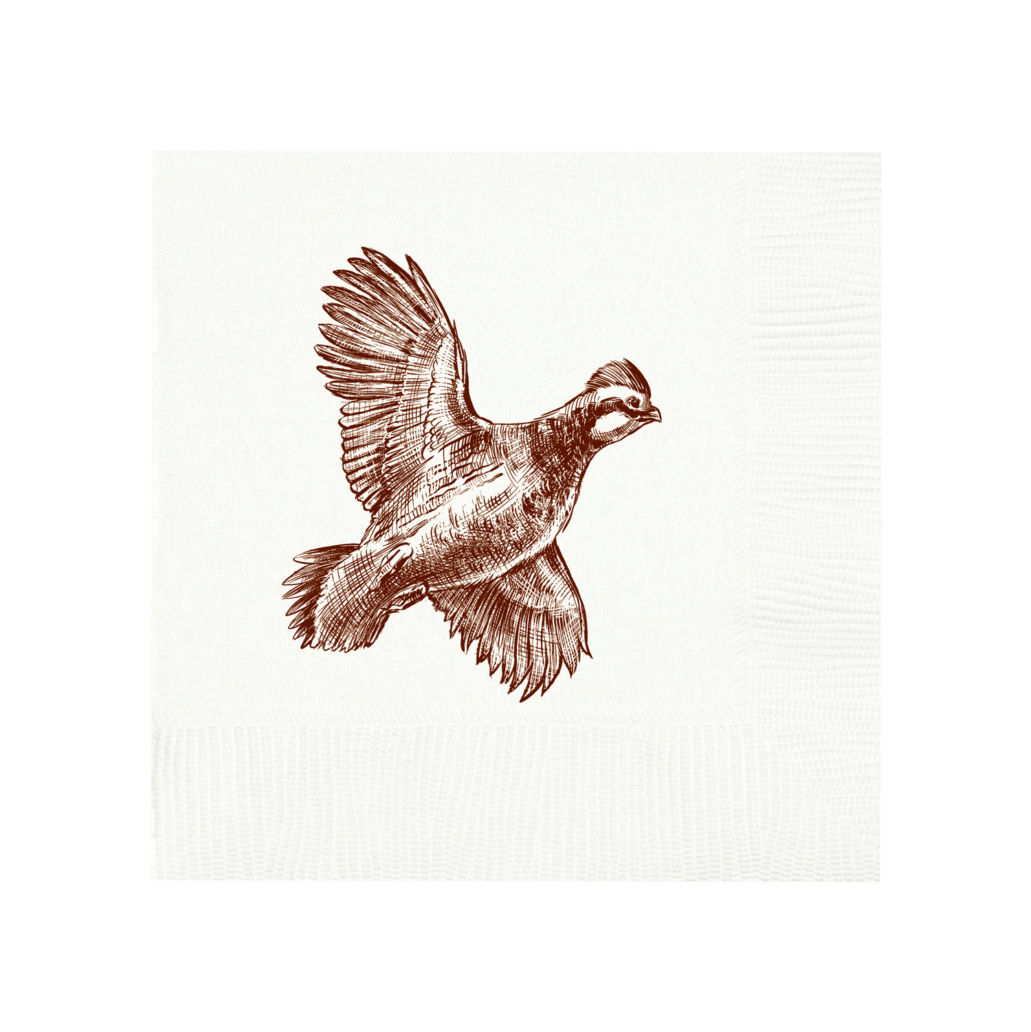 Quail White Beverage Napkins - Maison and Mer