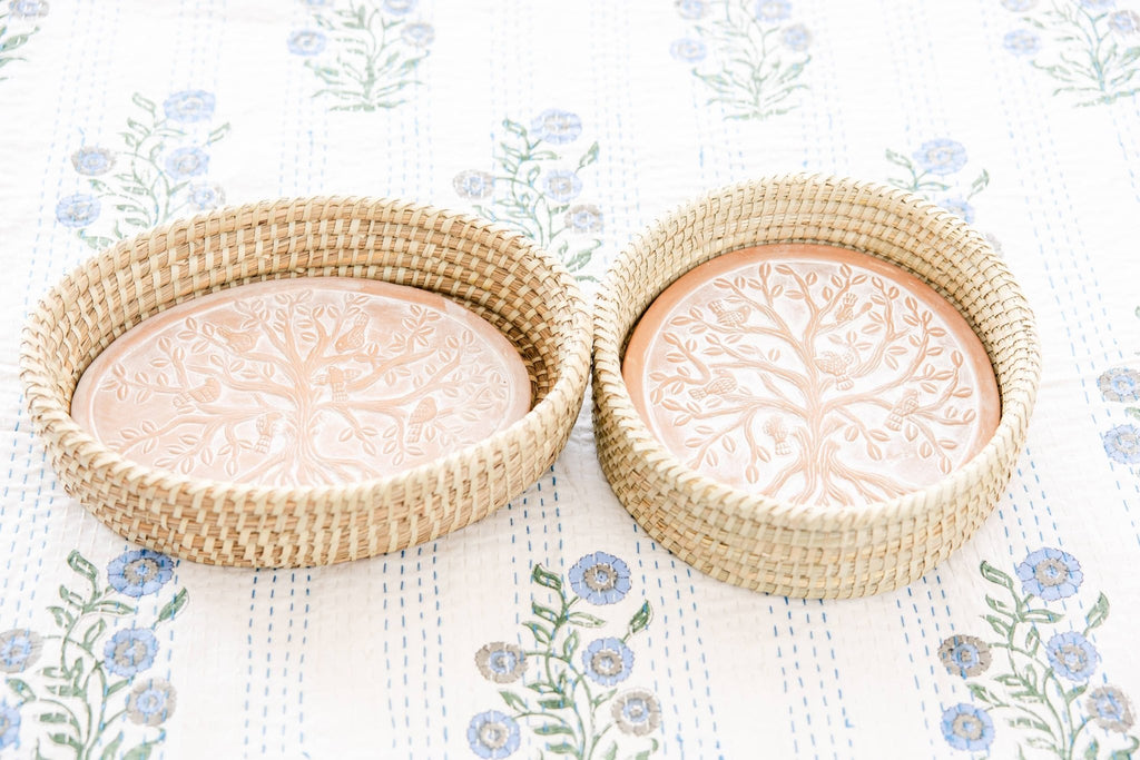 Round Birds in a Tree Bread Warmer Basket - Maison and Mer