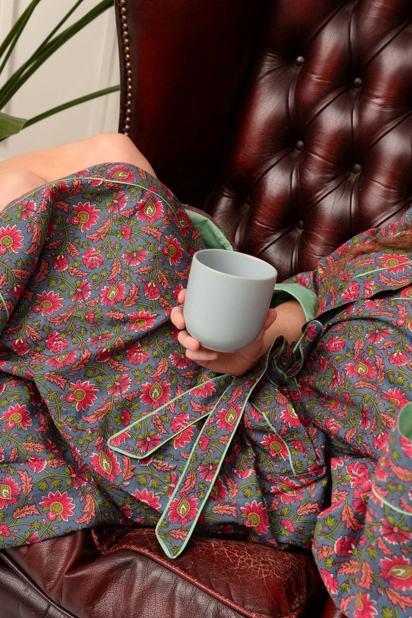 The Morning Bloom Dressing Gown Robe - Maison and Mer