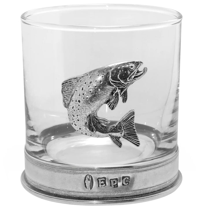 Trout Whisky Glass Tumbler - 11oz