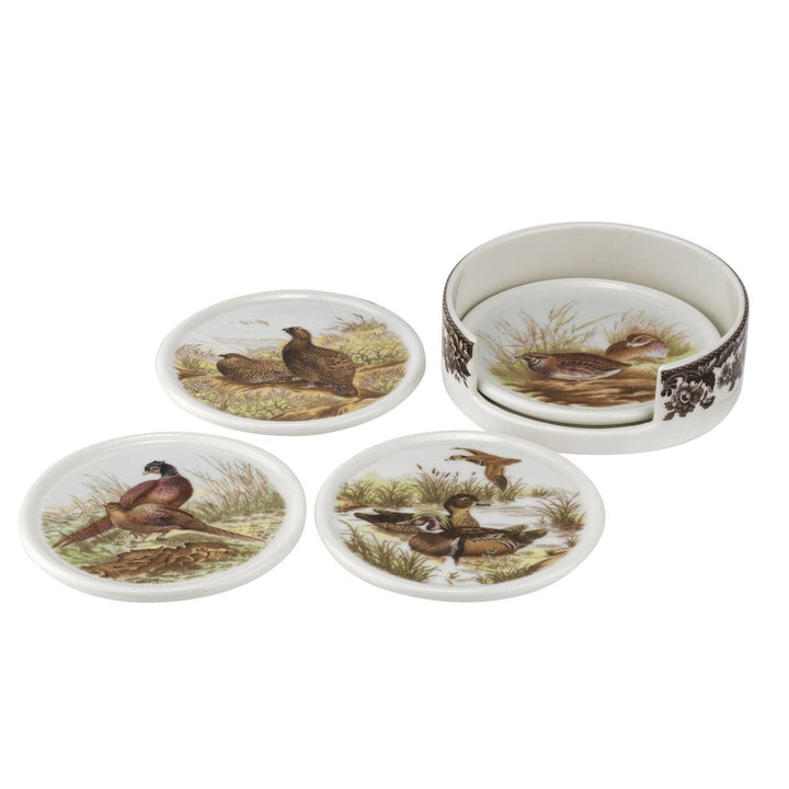Woodland 4 Piece Ceramic Coasters with Holder - Maison and Mer